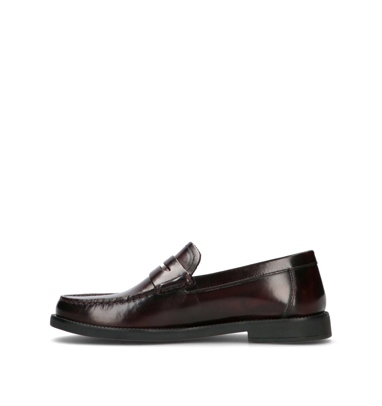 GEOX Mocassino uomo bordeaux in pelle