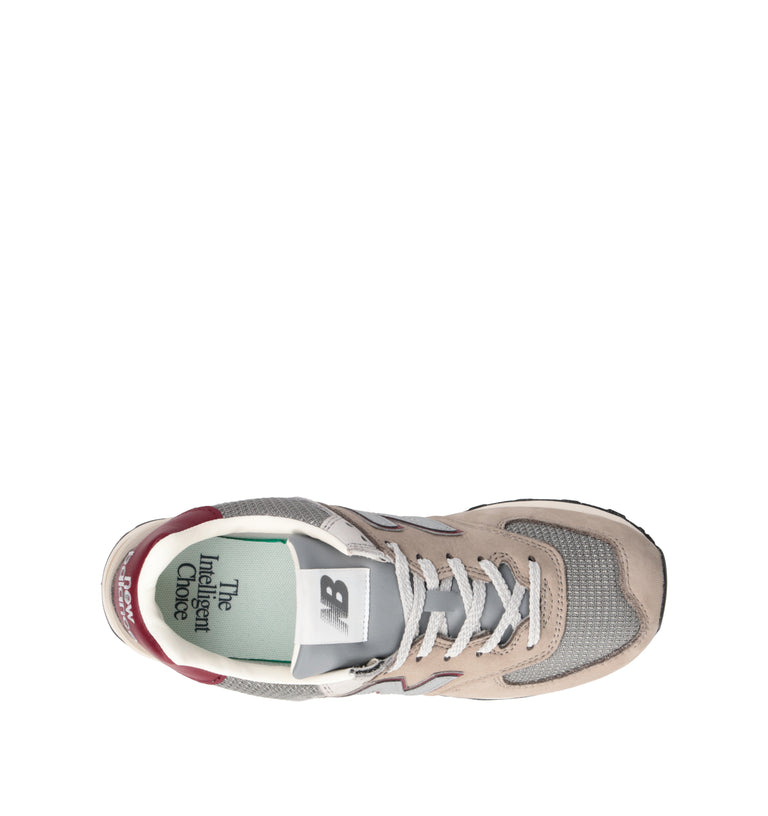 NEW BALANCE 574 Sneaker uomo pietra/burgundy