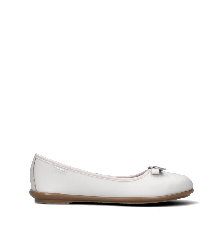 TITANITOS Ballerina ragazza bianca in pelle