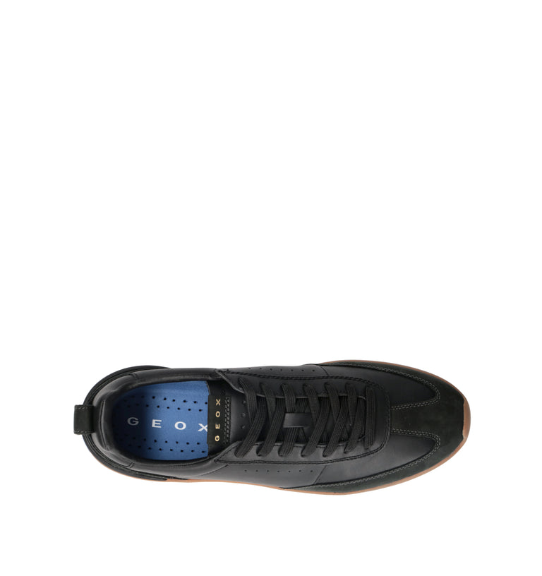 GEOX Sneaker uomo nera in pelle
