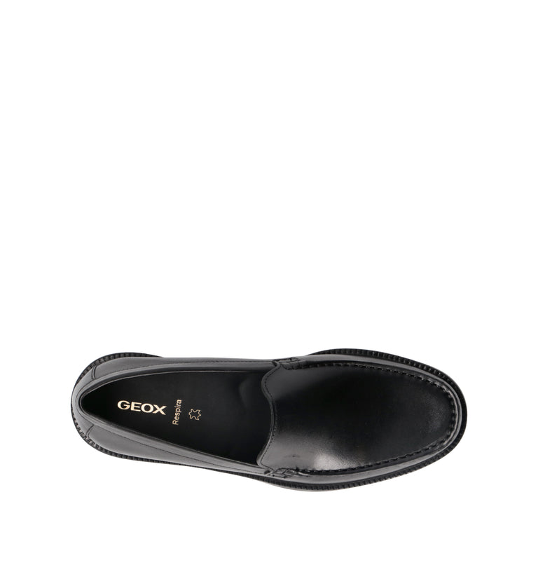 GEOX Mocassino uomo nero in pelle