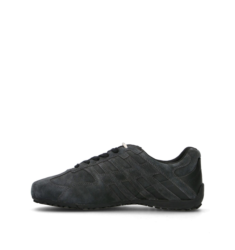 GEOX Sneaker uomo nera in suede