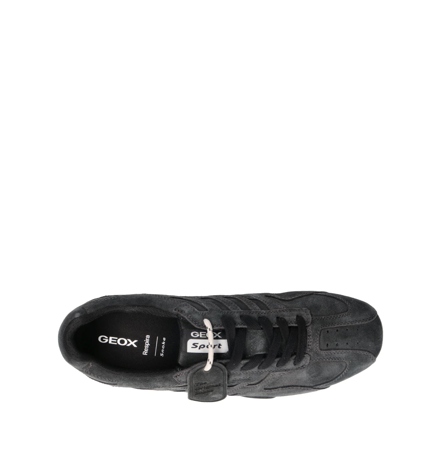 GEOX Sneaker uomo nera in suede