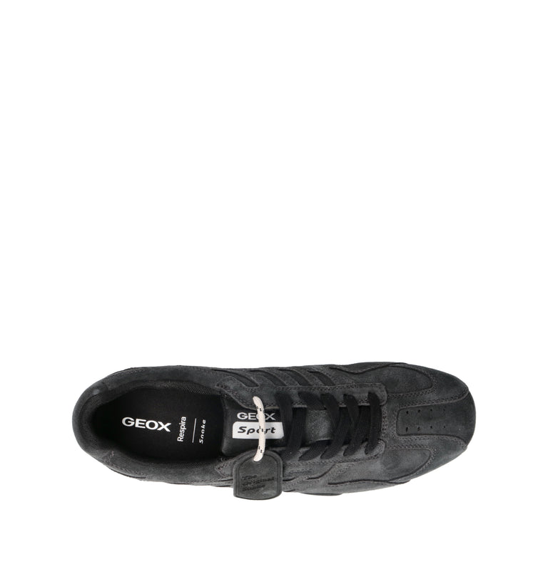 GEOX Sneaker uomo nera in suede