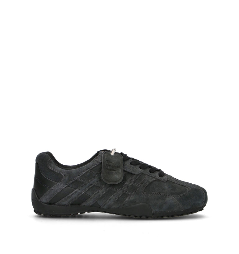GEOX Sneaker uomo nera in suede
