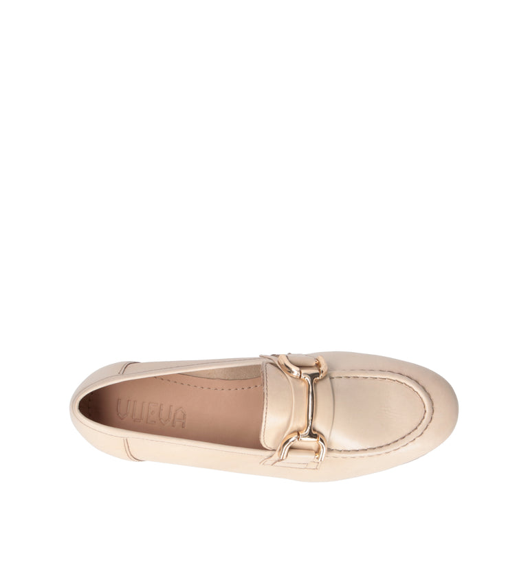 VUEVA Mocassino donna crema in pelle