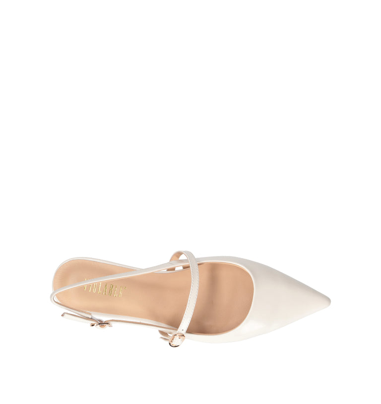 VIOLABLU' Slingback donna bianca in pelle