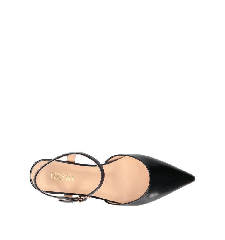 VIOLABLU' Slingback donna nera in pelle