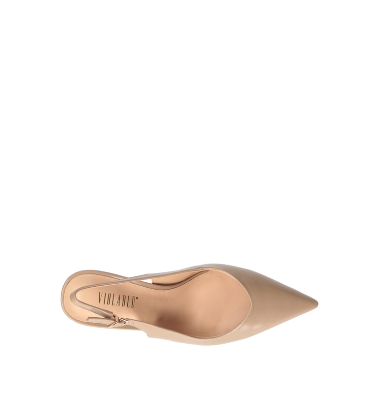 VIOLABLU' Slingback donna nude in pelle