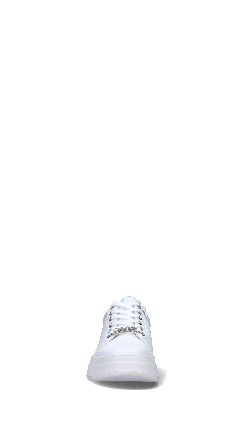VIOLABLU' Sneaker donna bianca/argento in pelle