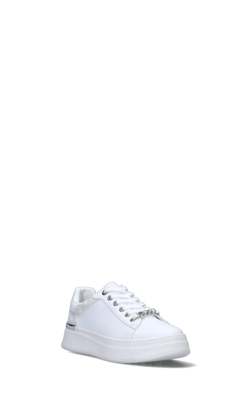 VIOLABLU' Sneaker donna bianca/argento in pelle