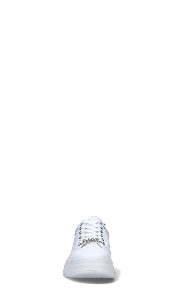 VIOLABLU' Sneaker donna bianca/argento in pelle