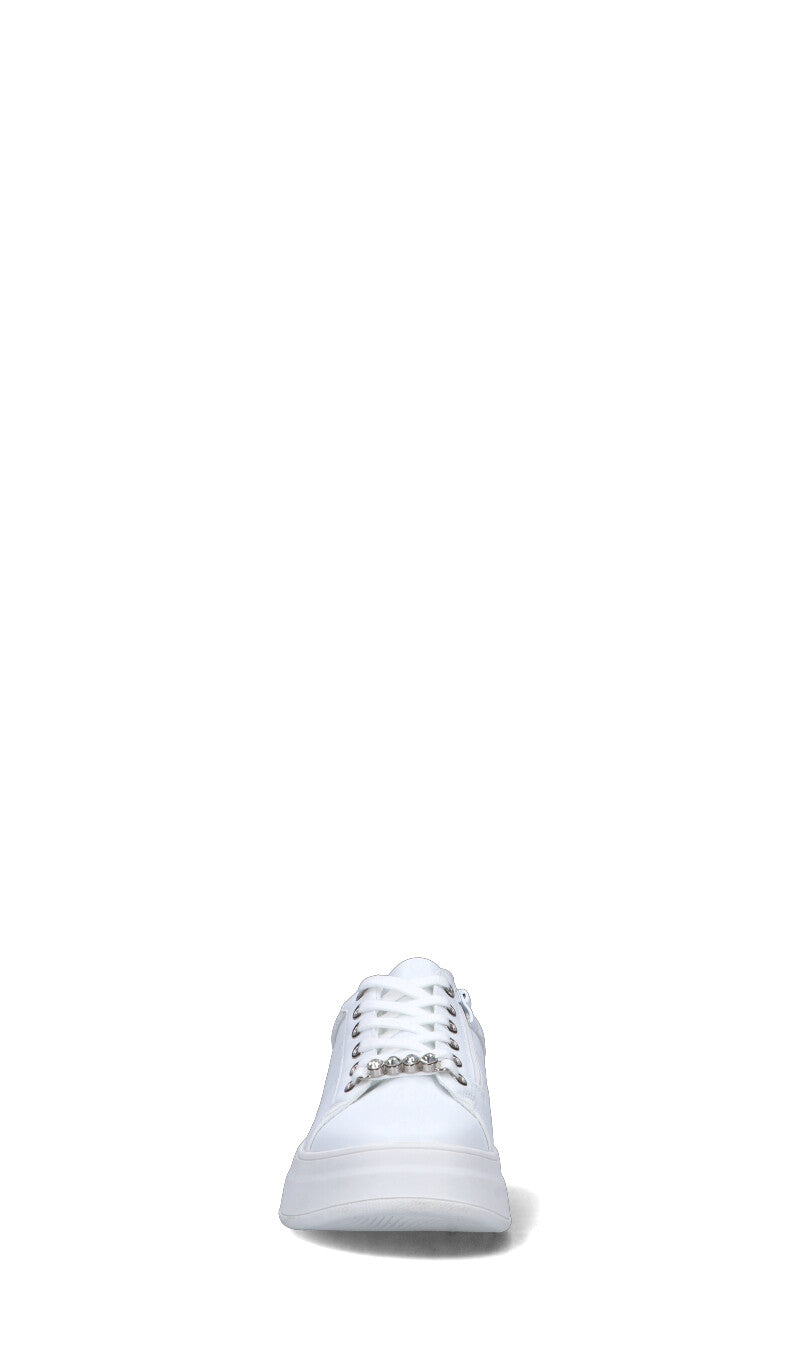 VIOLABLU' Sneaker donna bianca/argento in pelle