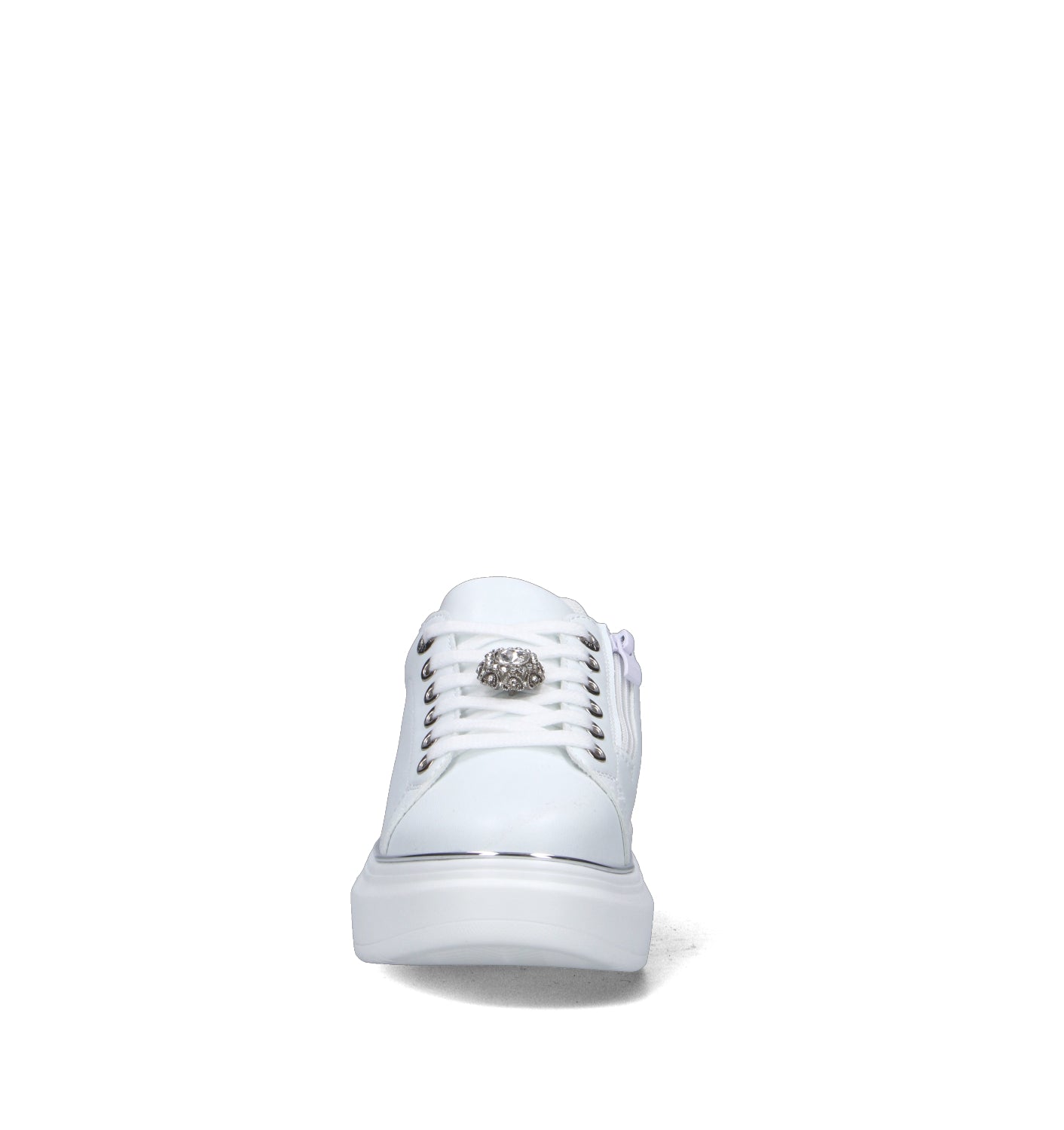 VIOLABLU' Sneaker donna bianca/argento in pelle