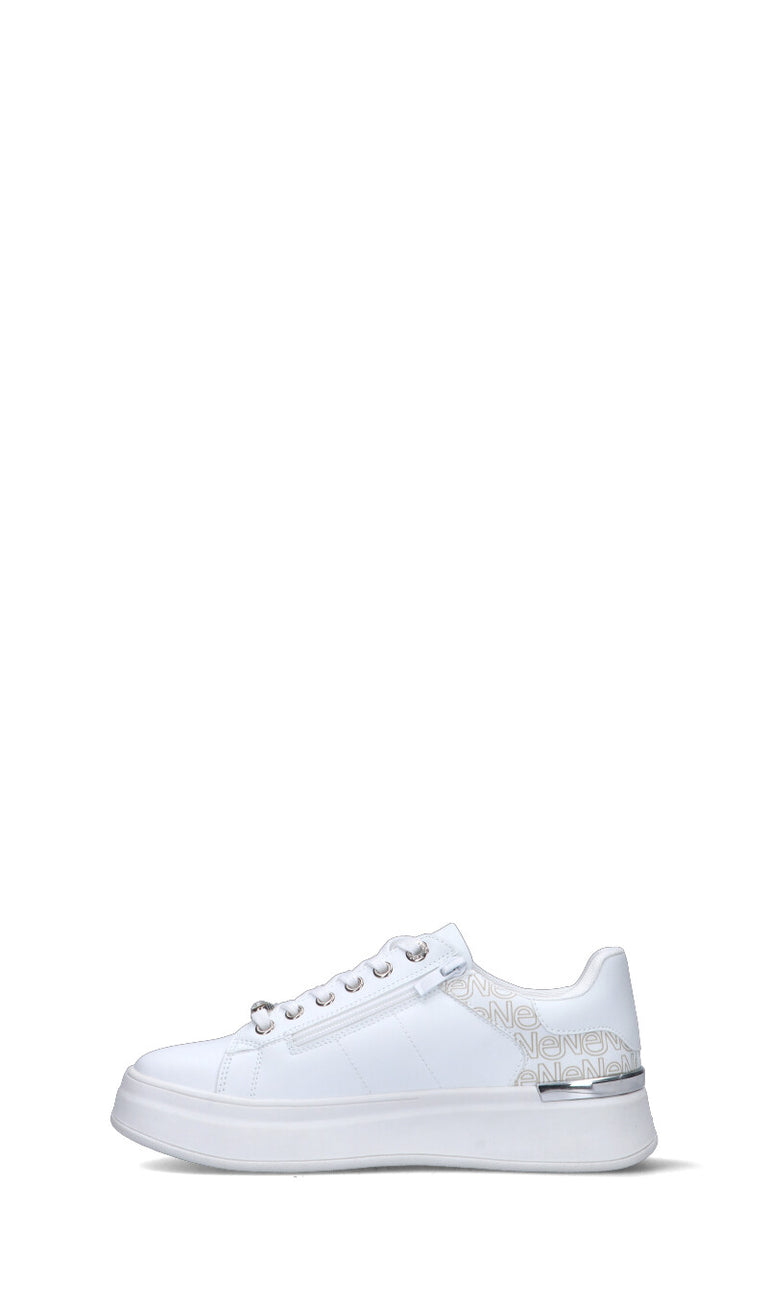 VIOLABLU' Sneaker donna bianca/argento in pelle