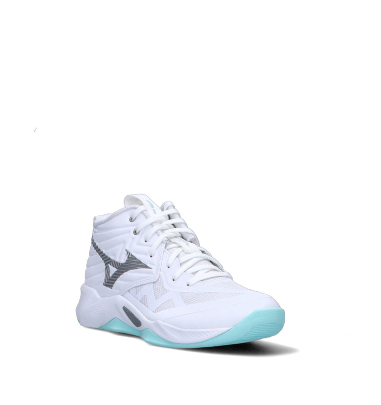 MIZUNO WAVE MOMENTUM PRO MID Scarpa pallavolo donna bianca
