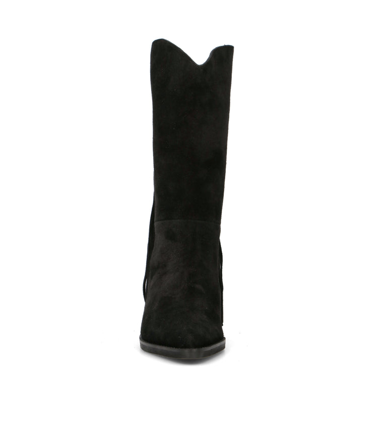 EXE Stivale donna nero in suede