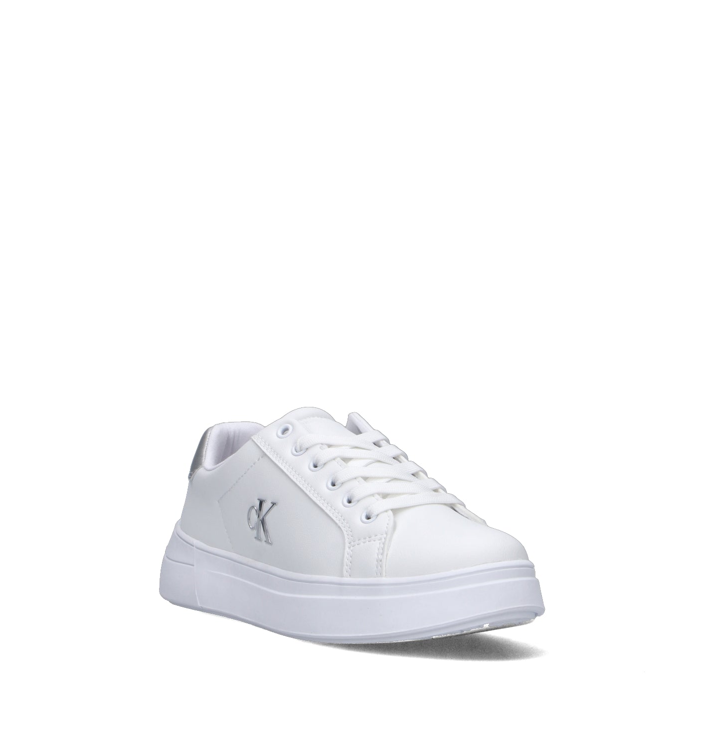 CALVIN KLEIN Sneaker ragazza bianca/argento