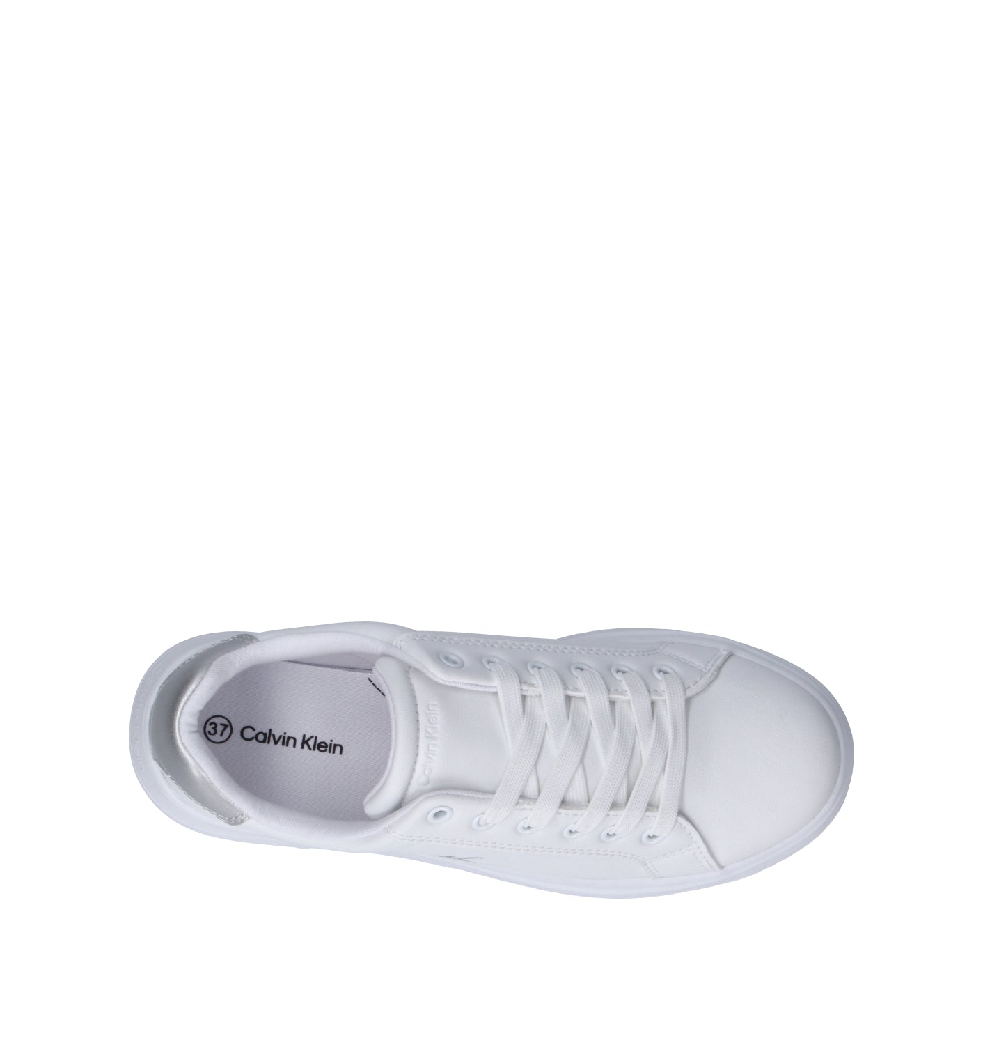 CALVIN KLEIN Sneaker ragazza bianca/argento