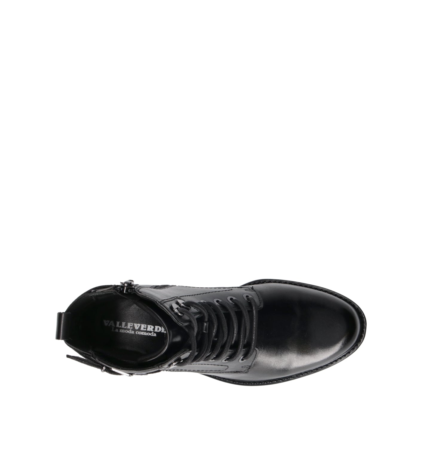 VALLEVERDE Anfibio donna nero in pelle
