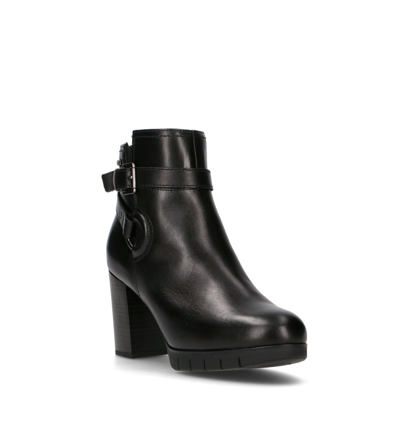 VALLEVERDE Tronchetto donna nero in pelle
