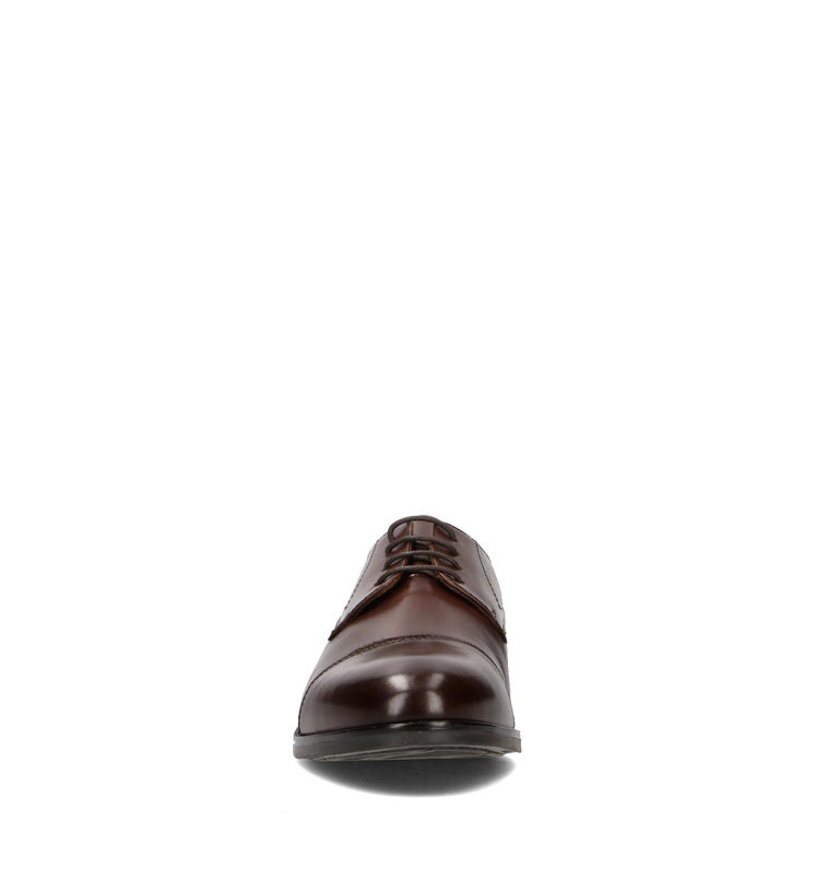 VALLEVERDE Stringata uomo marrone in pelle