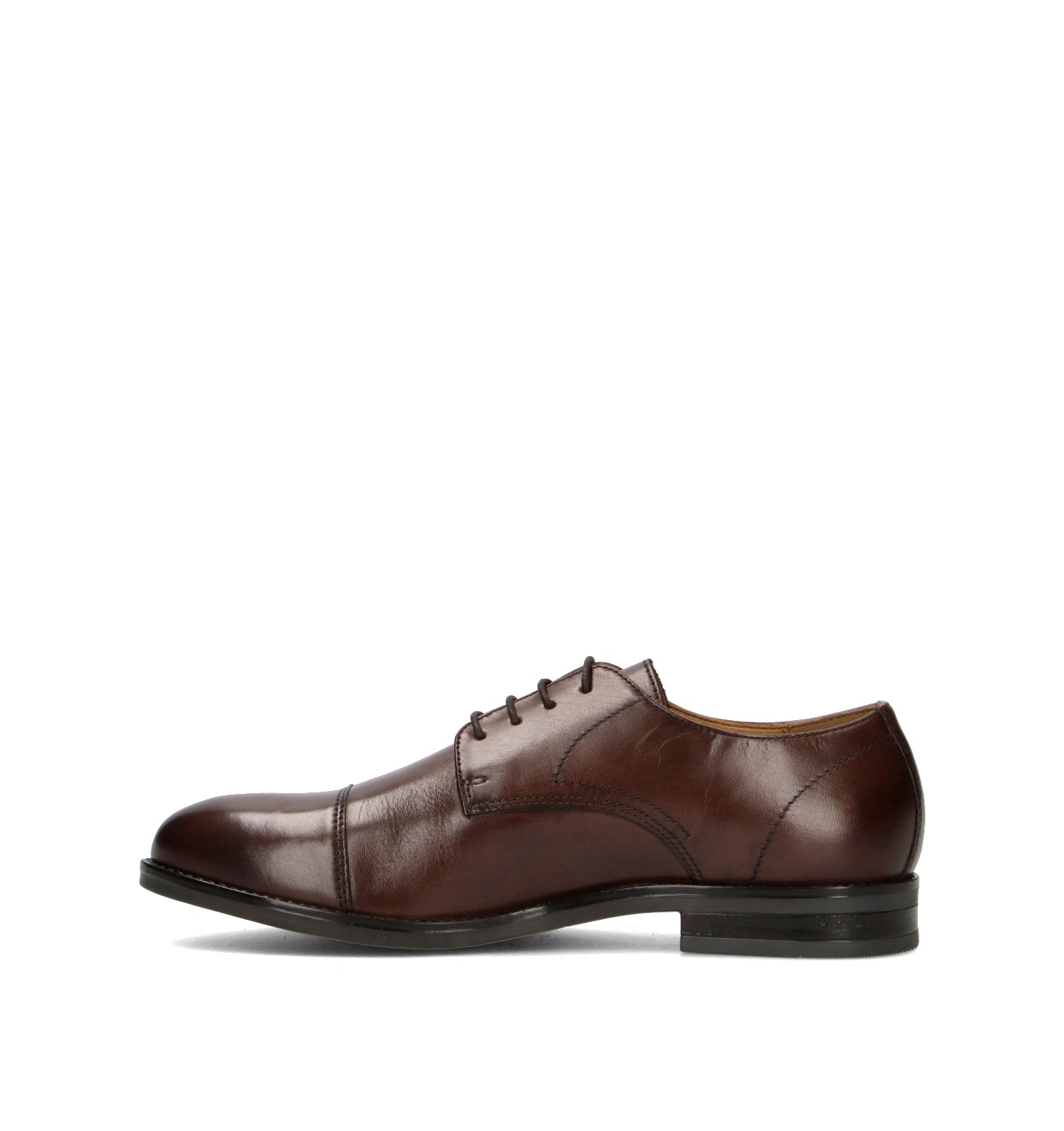 VALLEVERDE Stringata uomo marrone in pelle