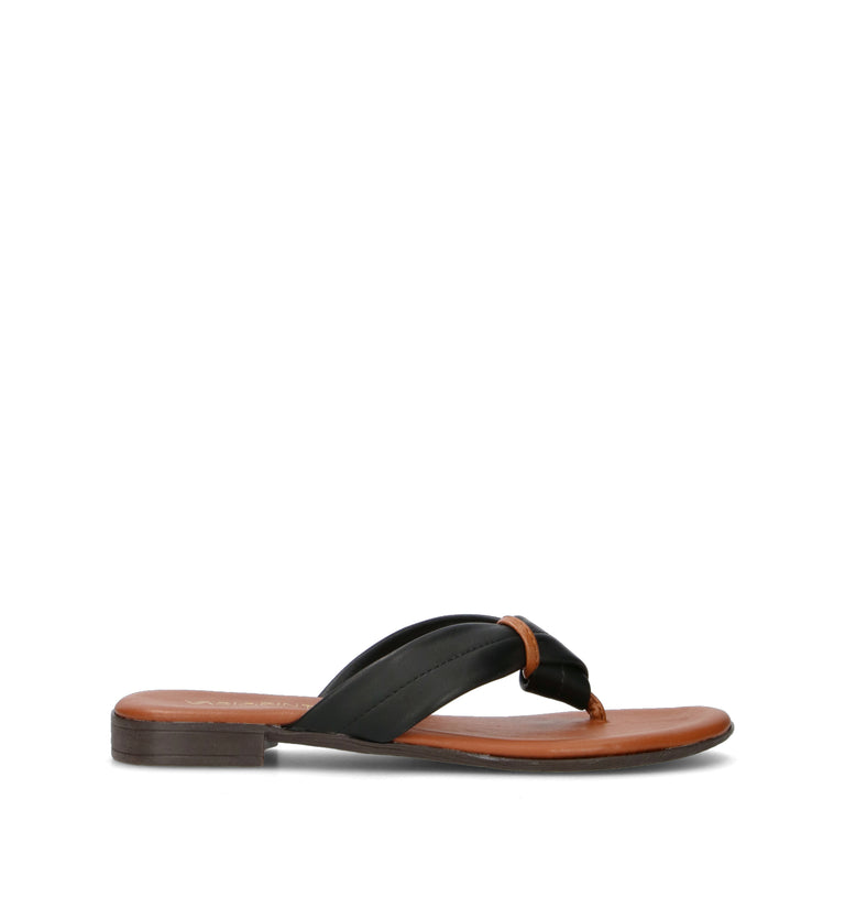 VARIOPINTO Ciabatta donna nera in pelle