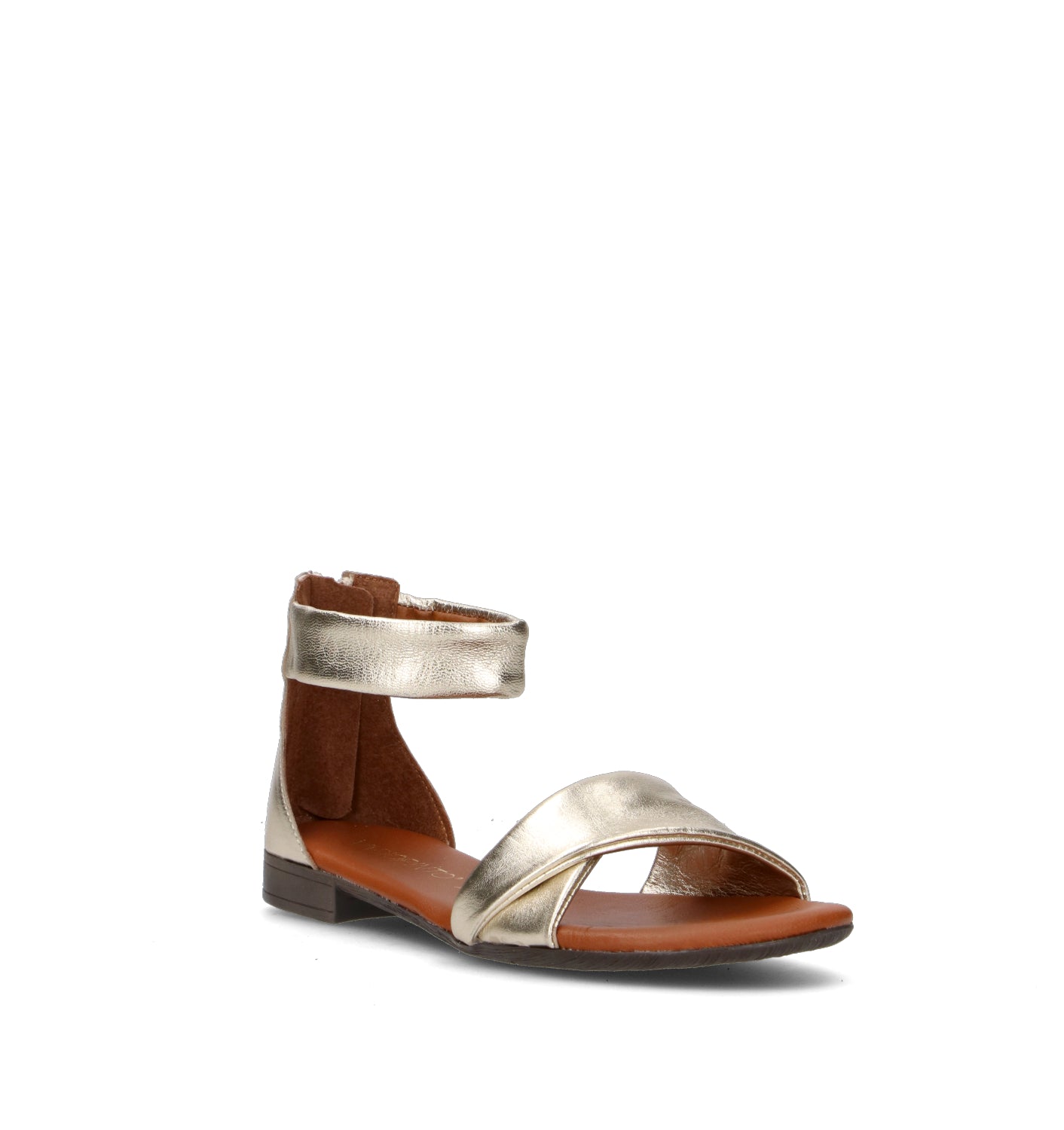 VARIOPINTO Sandalo donna platino in pelle