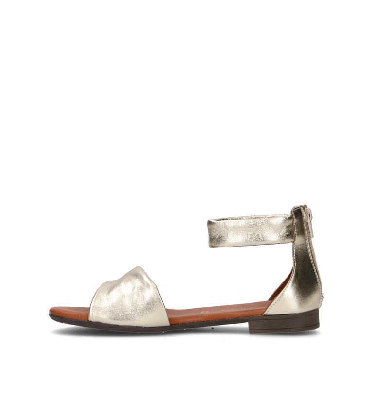 VARIOPINTO Sandalo donna platino in pelle