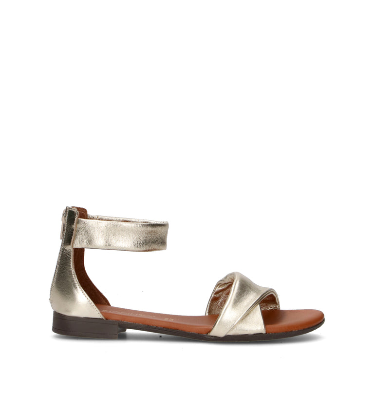 VARIOPINTO Sandalo donna platino in pelle