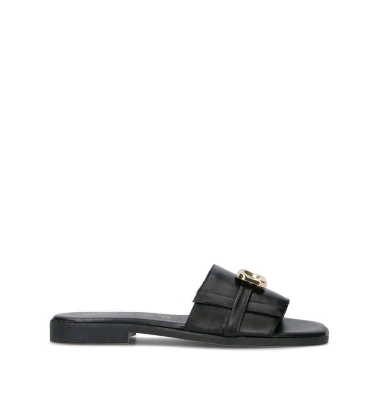 VARIOPINTO Ciabatta donna nera in pelle