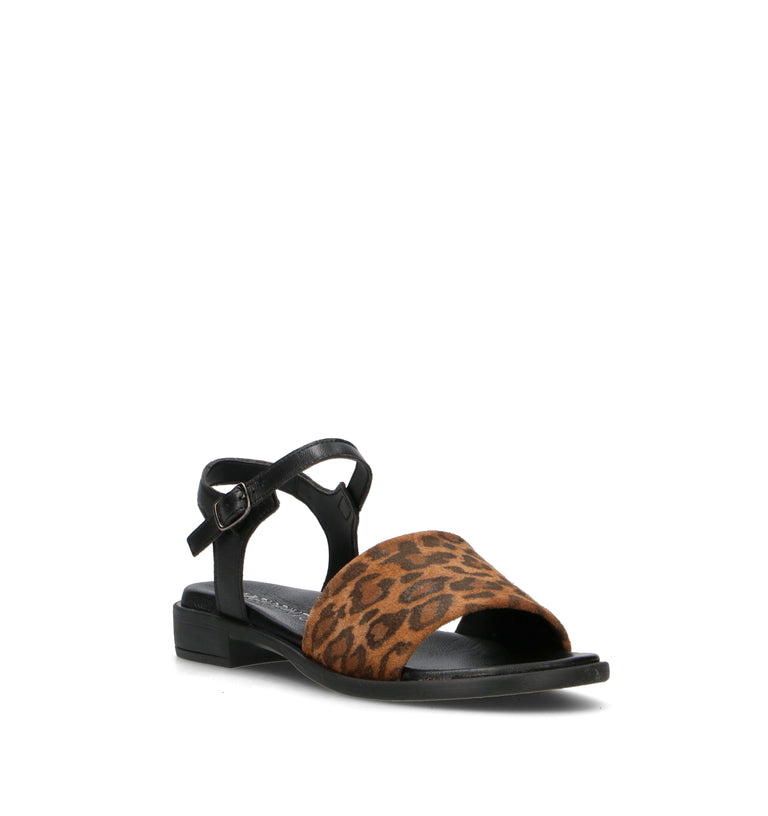 VARIOPINTO Sandalo donna nero/maculato in pelle