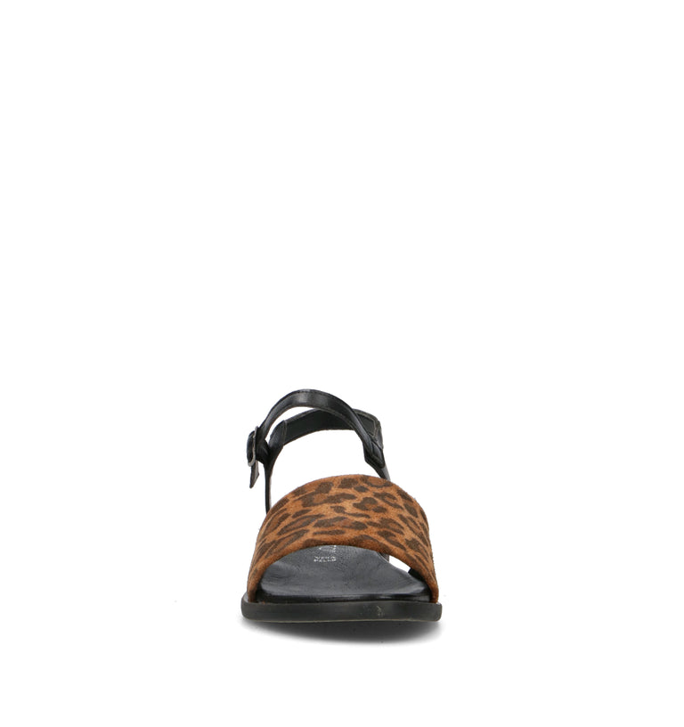 VARIOPINTO Sandalo donna nero/maculato in pelle