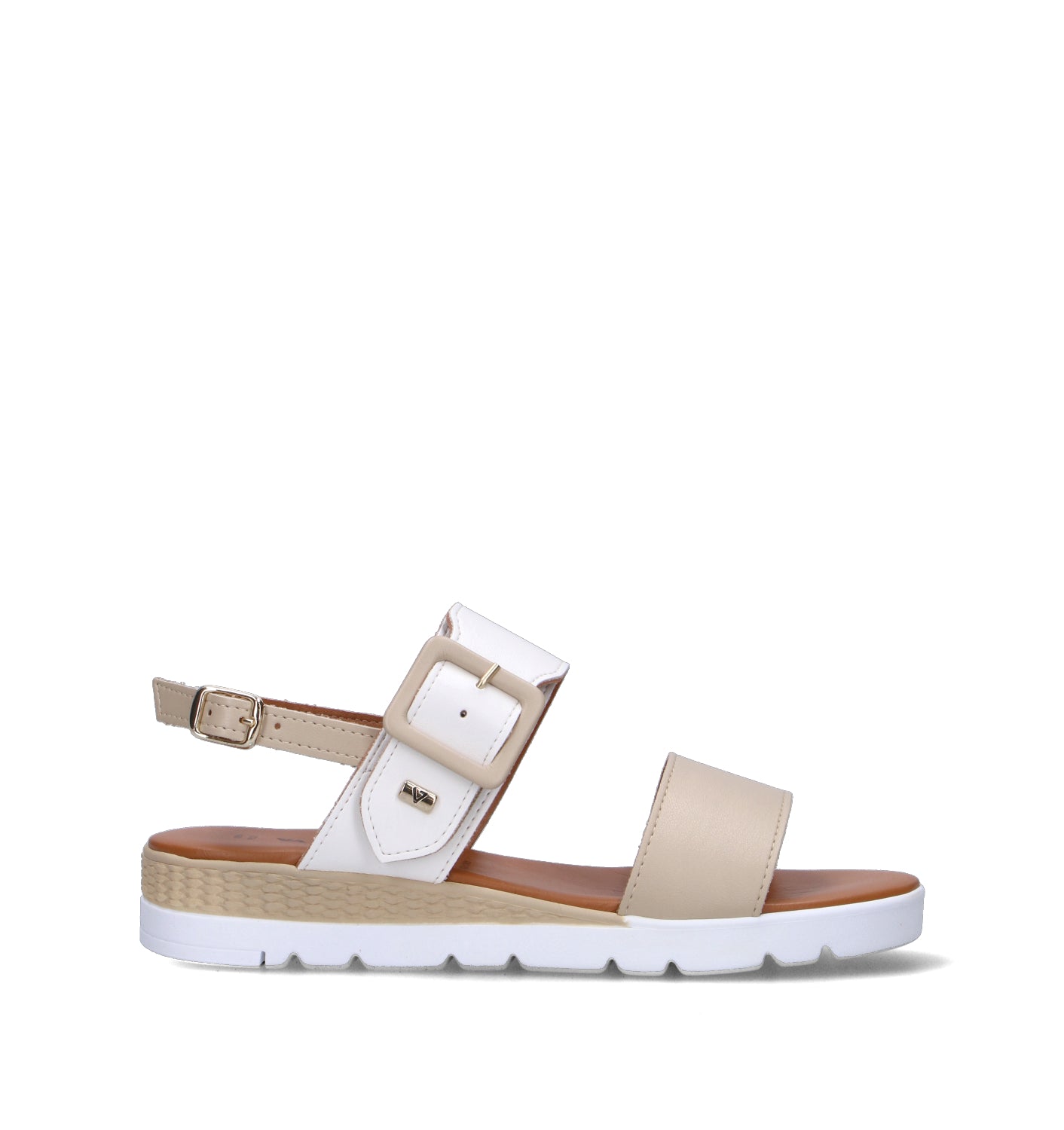 VALLEVERDE Sandalo donna beige/bianco