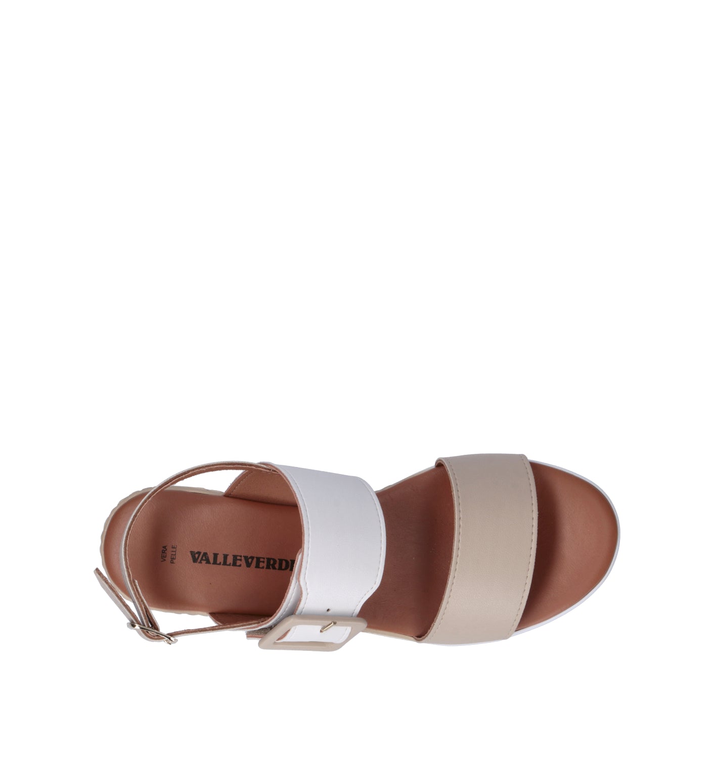 VALLEVERDE Sandalo donna beige/bianco