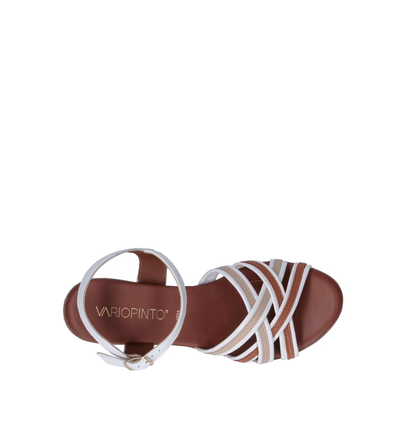 VARIOPINTO Sandalo donna bianco in pelle