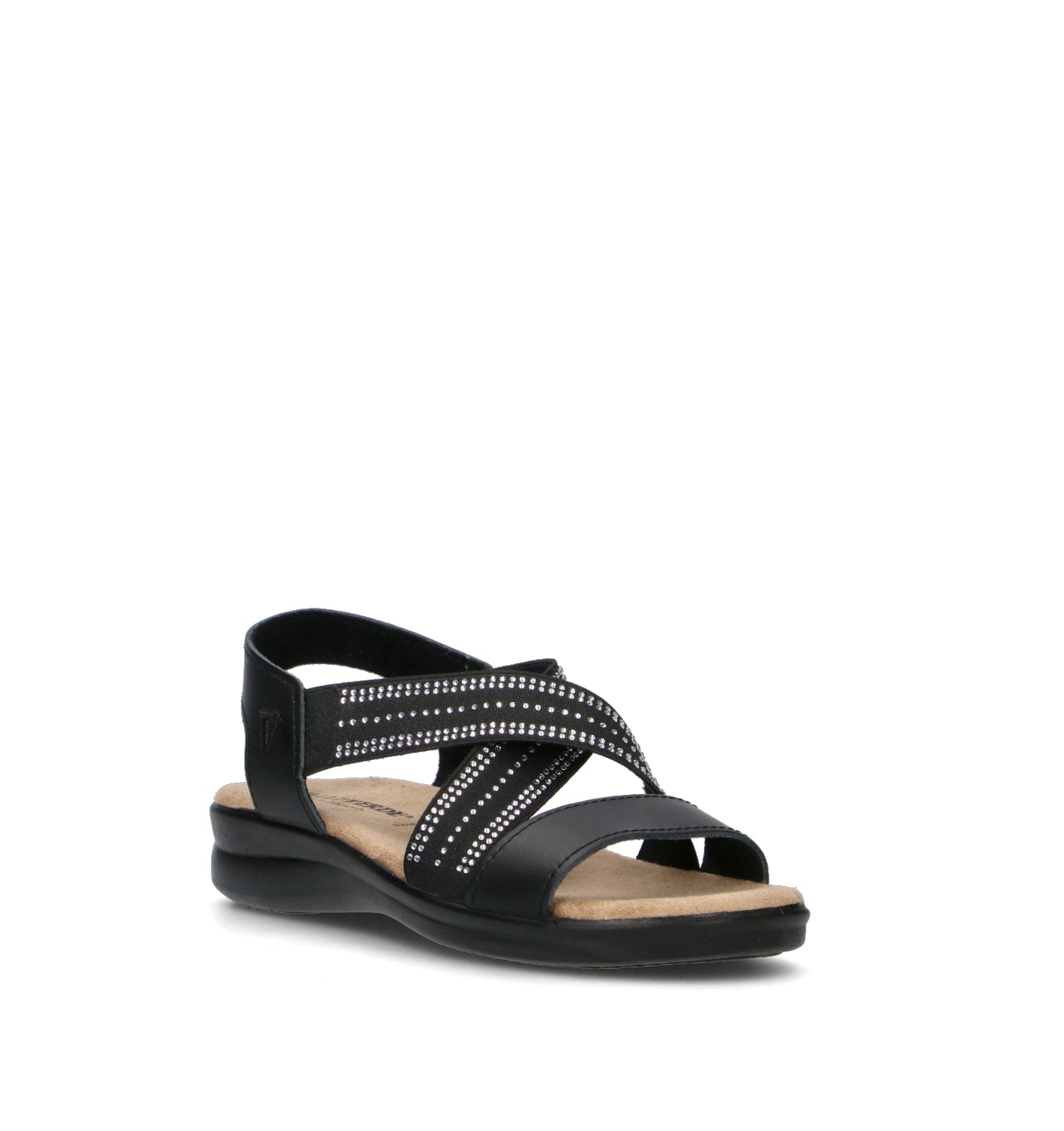 VALLEVERDE Sandalo donna nero in pelle