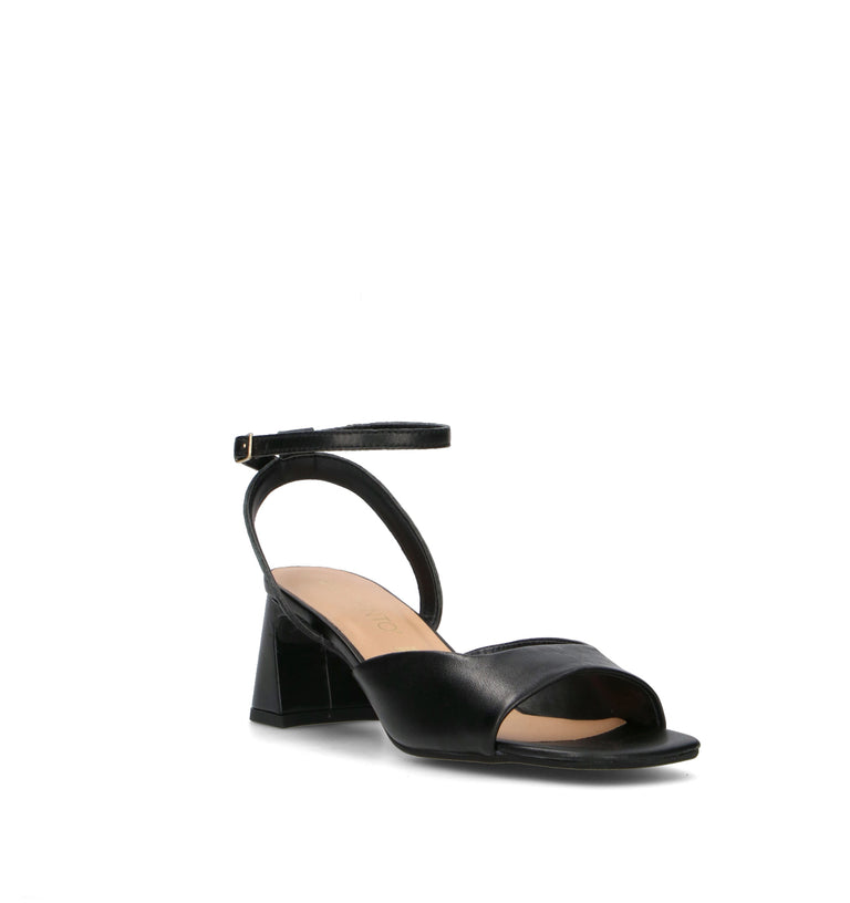 VARIOPINTO Sandalo donna nero in pelle