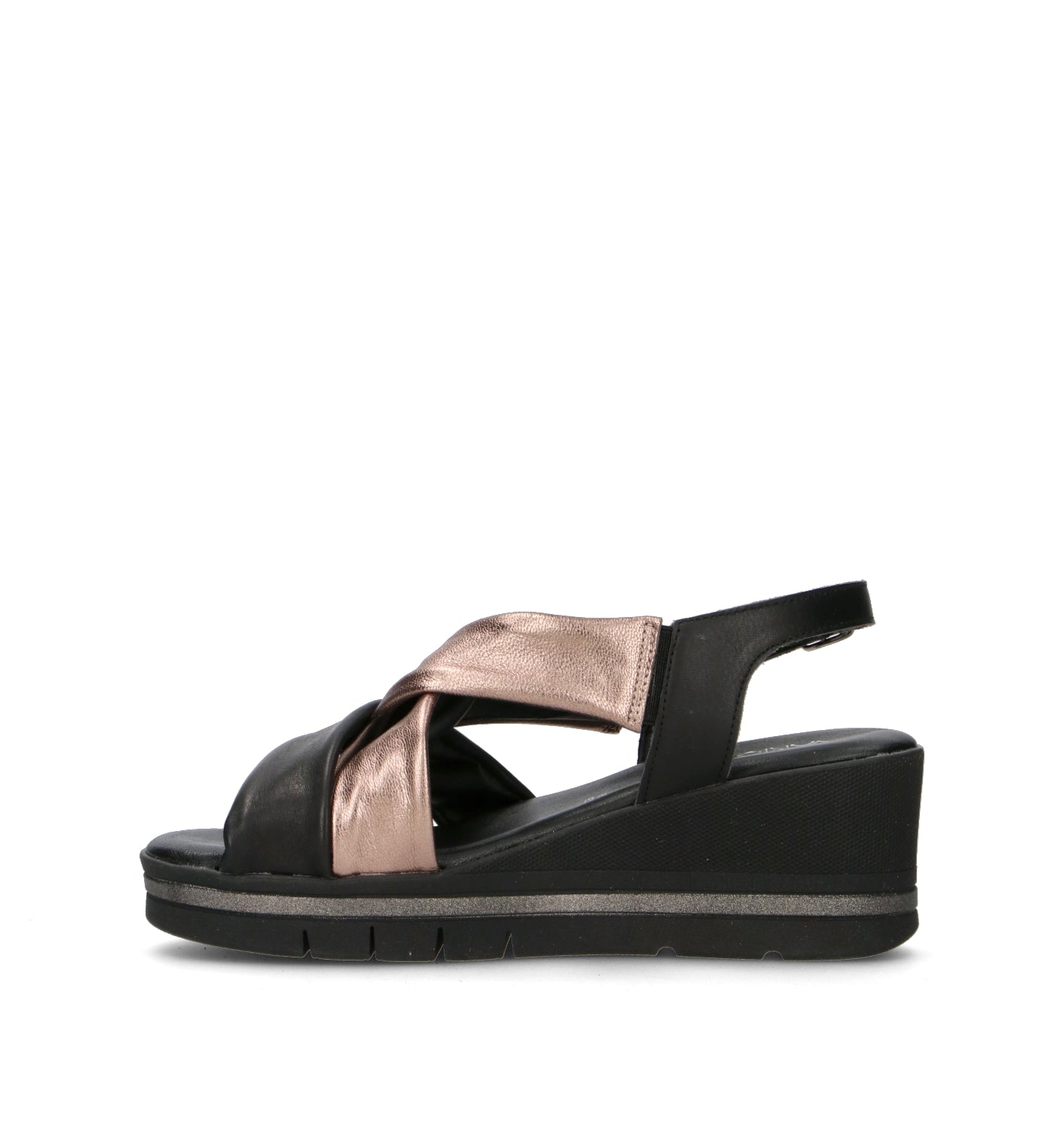 VARIOPINTO Sandalo donna nero in pelle