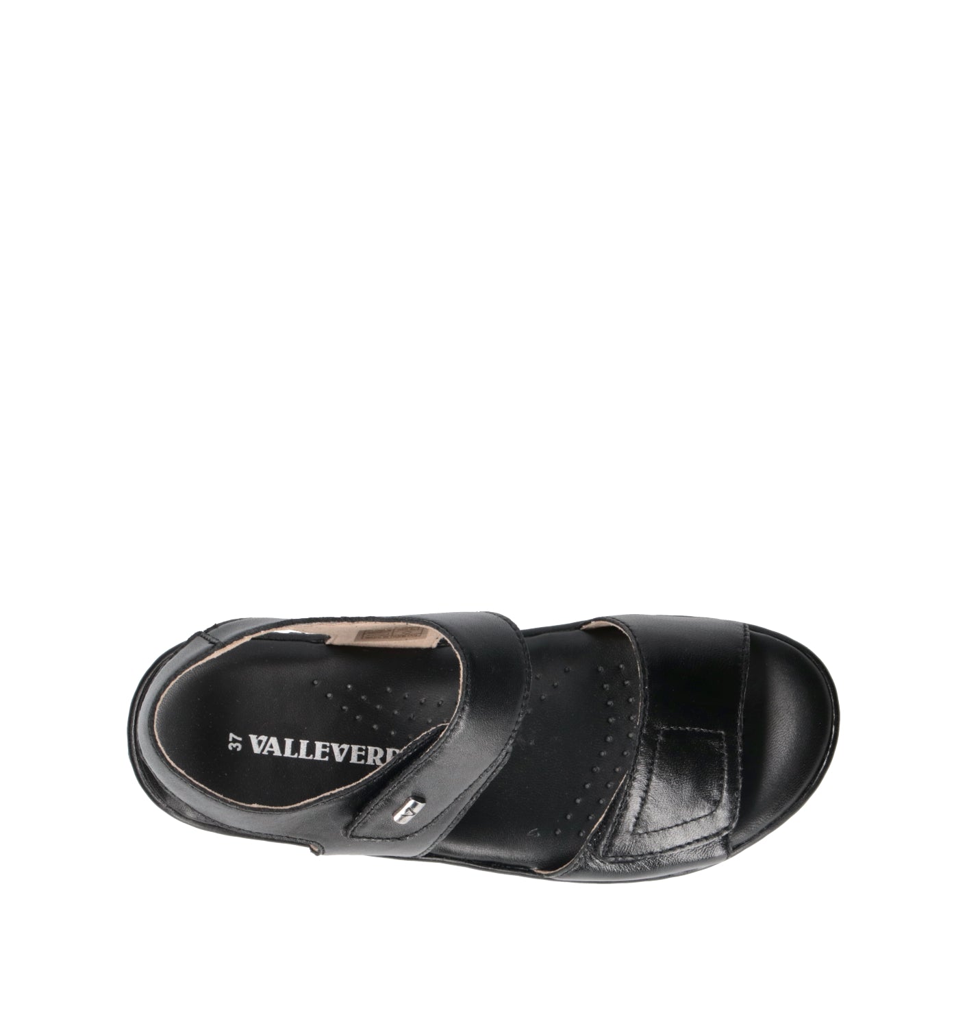 VALLEVERDE Sandalo donna nero in pelle