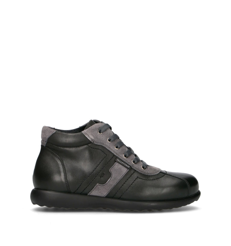 VALLEVERDE Sneaker uomo nera in pelle