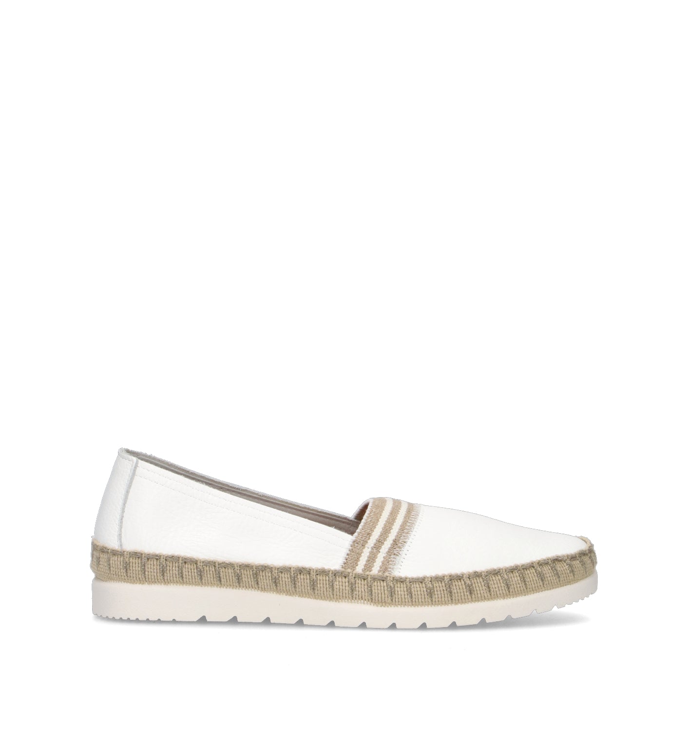VALLEVERDE Espadrillas donna bianca in pelle
