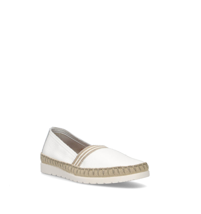 VALLEVERDE Espadrillas donna bianca in pelle