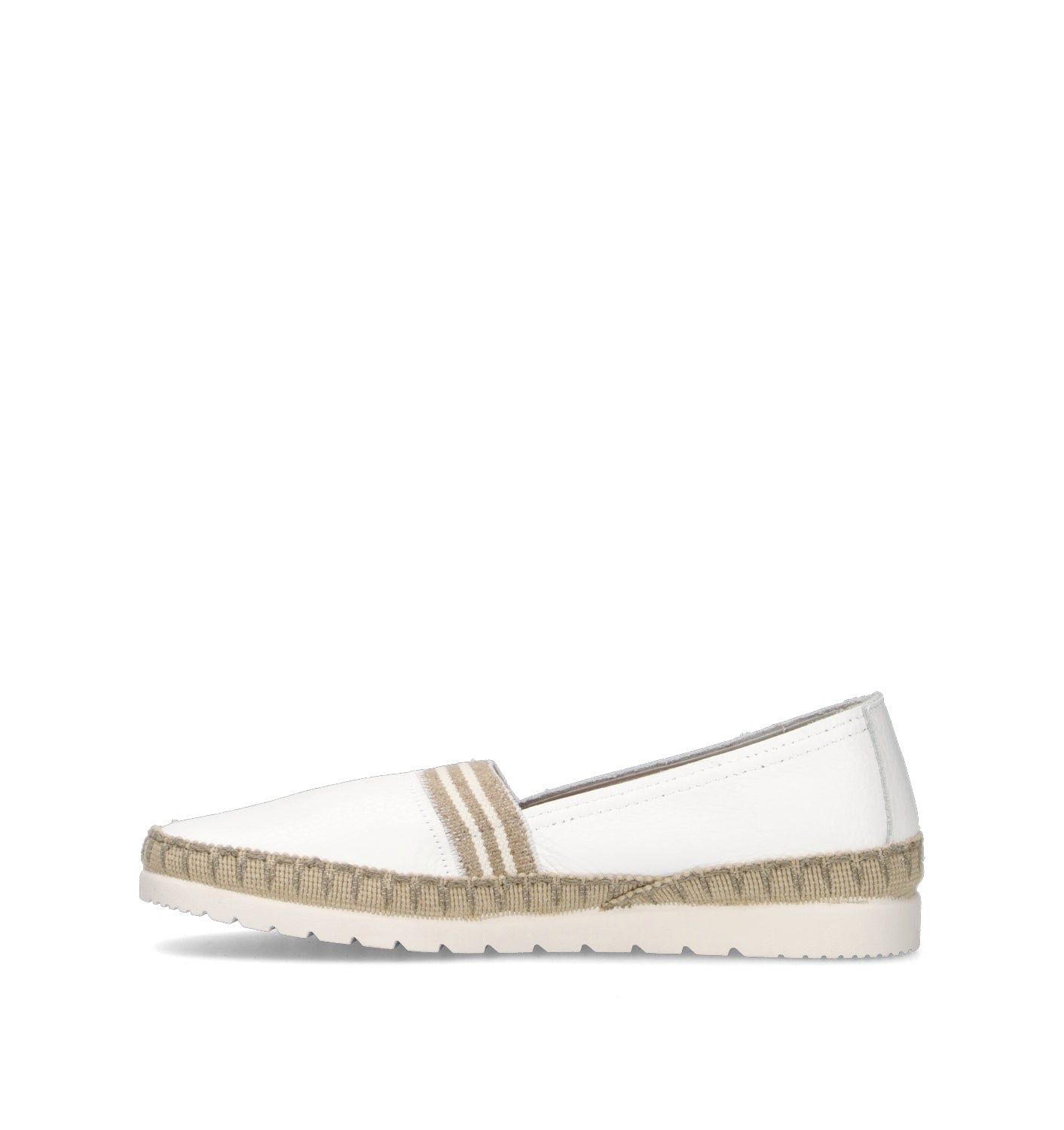 VALLEVERDE Espadrillas donna bianca in pelle
