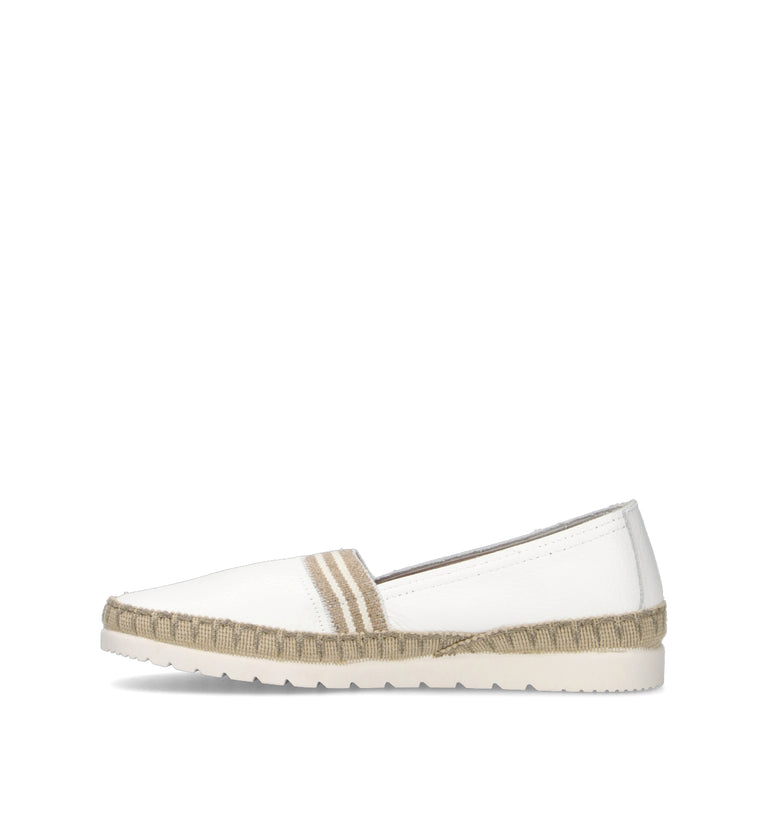VALLEVERDE Espadrillas donna bianca in pelle