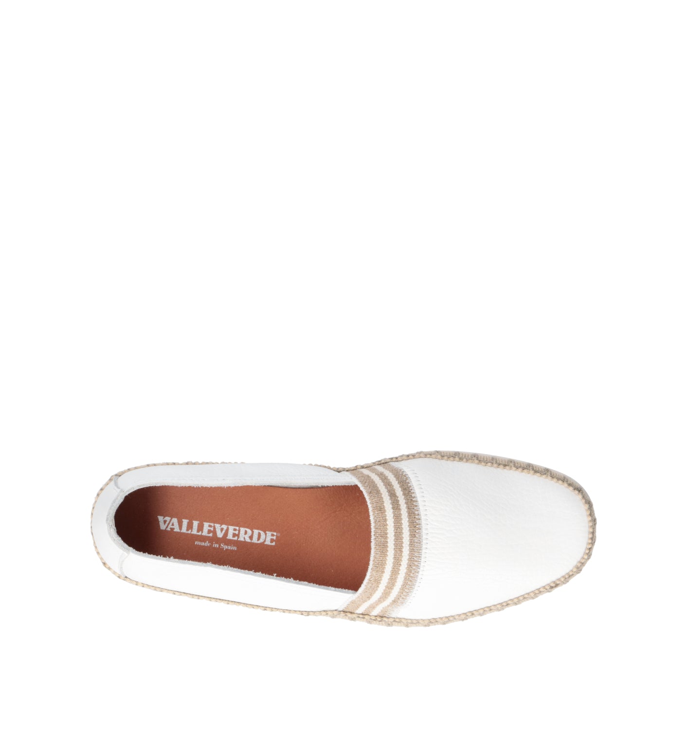 VALLEVERDE Espadrillas donna bianca in pelle