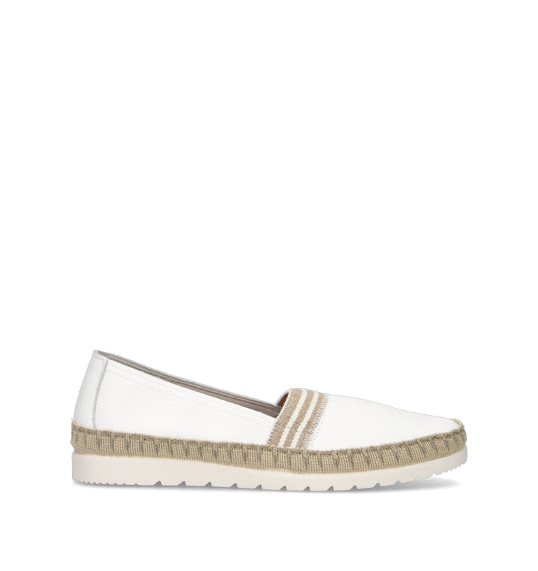 VALLEVERDE Espadrillas donna bianca in pelle