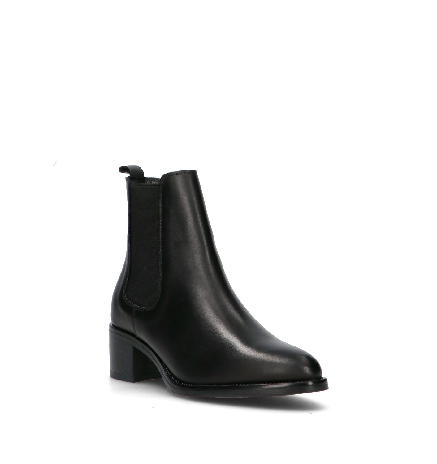 VARIOPINTO Tronchetto donna nero in pelle