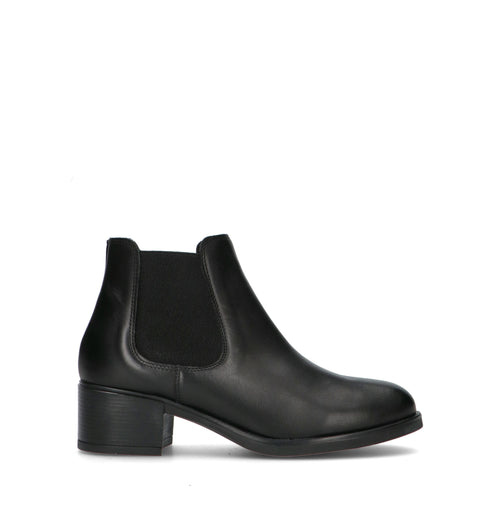 VARIOPINTO Tronchetto donna nero in pelle